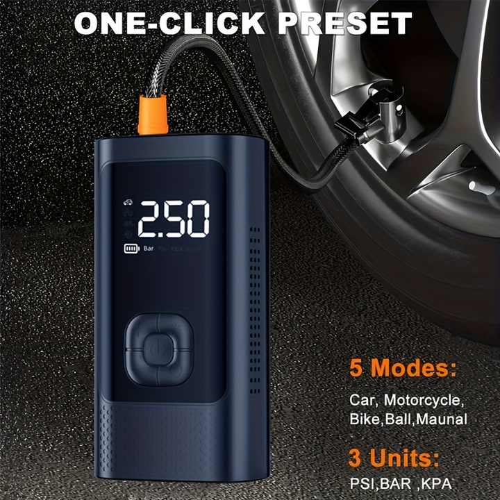 150psi Portable Balloon Pump Car Air Compressor Tire Inflator Pump Electric Ball Tyre Pump