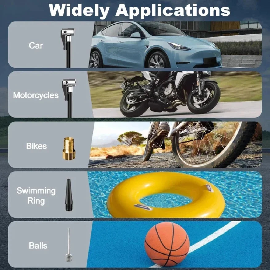 Portable Tire Inflator Rechargeable Electric Inflator For Car Bicycle Digital Air Compressor Football Ball Inflator Pump